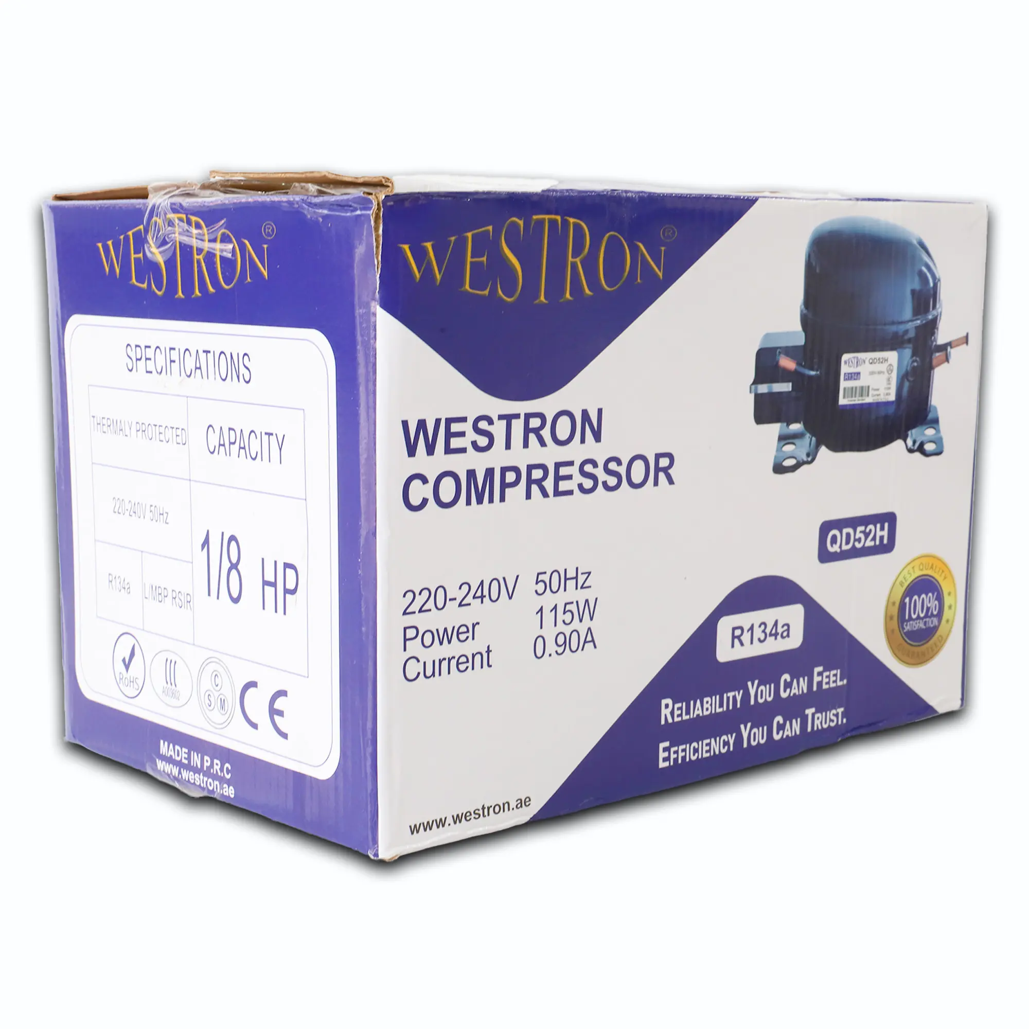 Westron compressor in original packaging for refrigerators and freezers